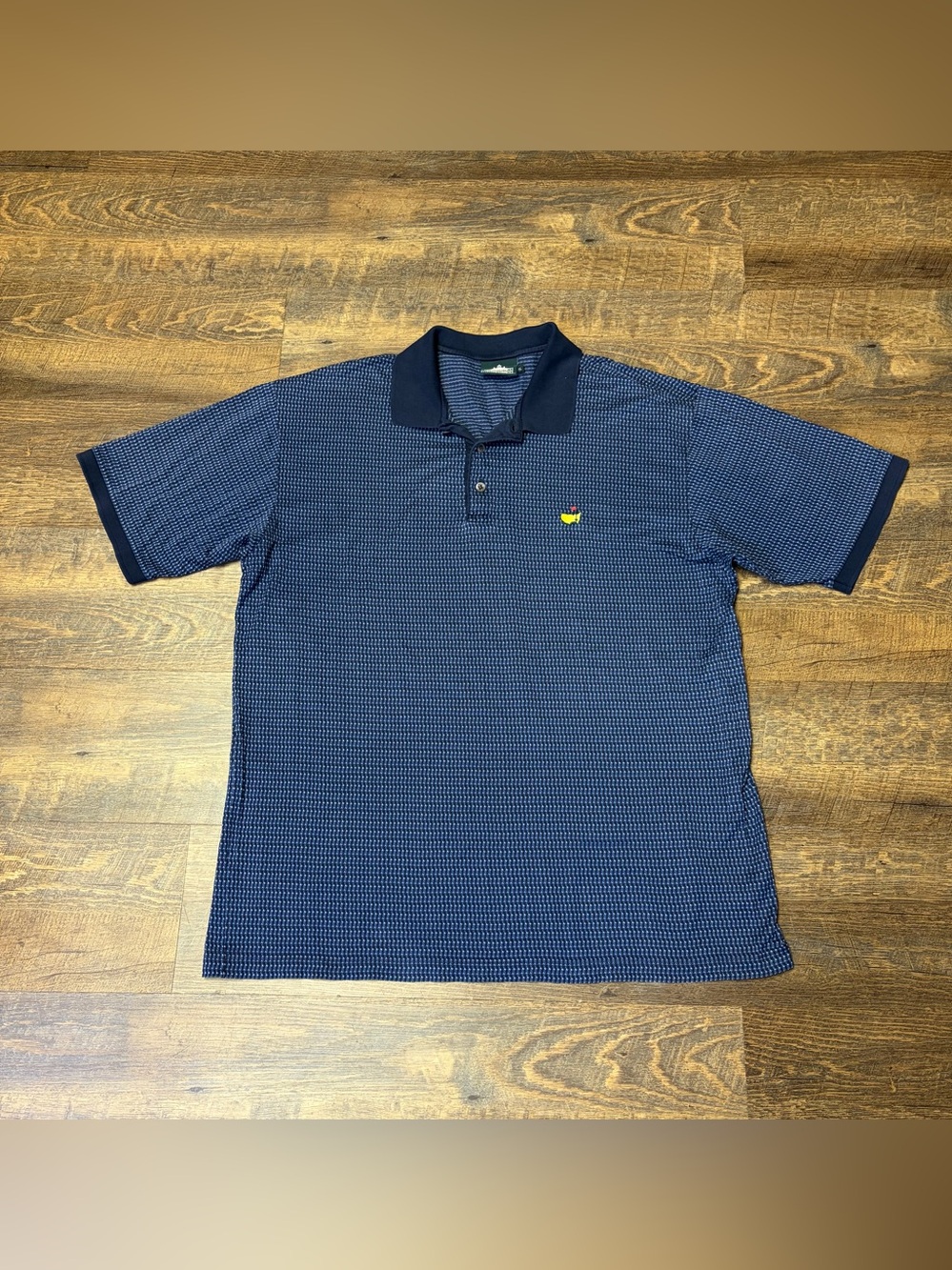 Vintage Clubhouse Collection Masters Polo Shirt Men's XL Blue Geometric Italy